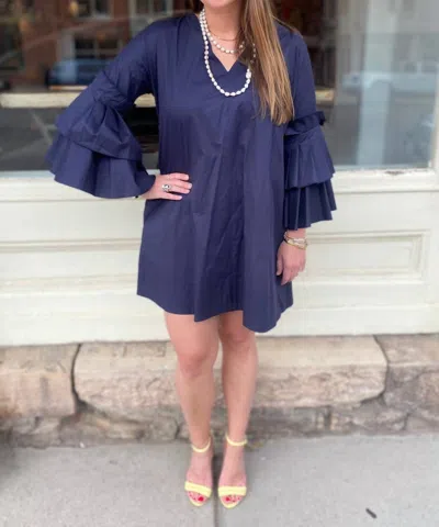 Shop Monica Nera Rania Mini Dress In Navy In Blue