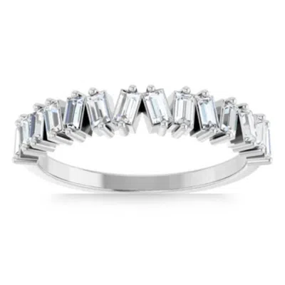 Pompeii3 1/2ct Baguette Designed Anniversary Band 14k Gold Lab Grown In Multi
