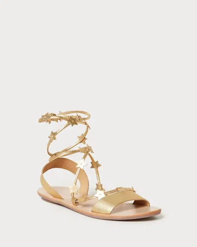 Shop Loeffler Randall Starla Ankle Wrap Sandal In Gold