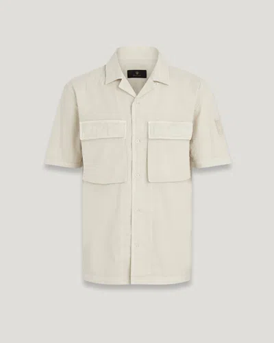 Shop Belstaff Mineral Caster Short Sleeve Shirt In Shell