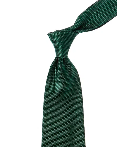 Shop Brooks Brothers Medium Green Block Solid Silk Tie
