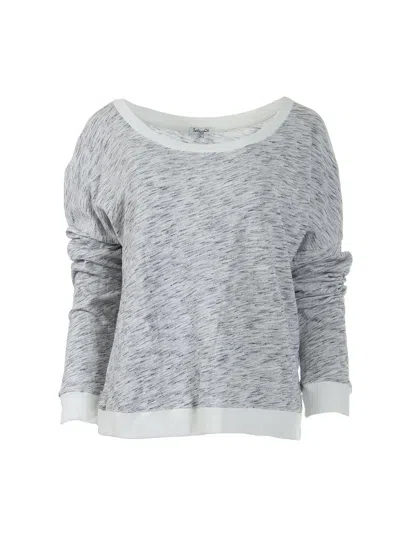 Shop Splendid Womens French Terry Marled Sweatshirt In Grey
