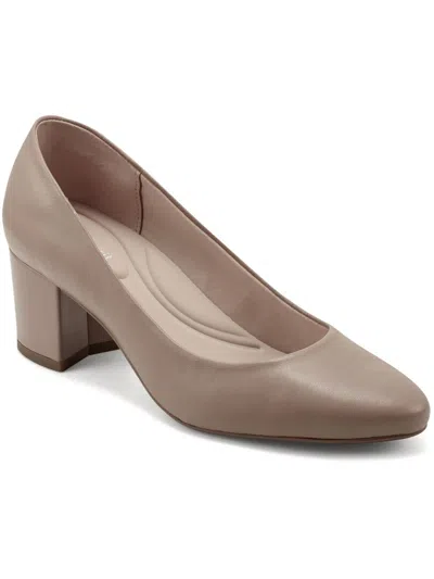 Shop Easy Spirit Cosma Womens Padded Insole Pointed Toe Pumps In Brown