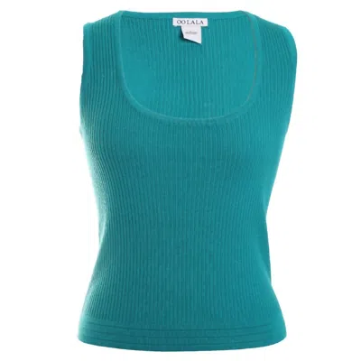 Shop Oolala Tank Sweater In Teal In Blue