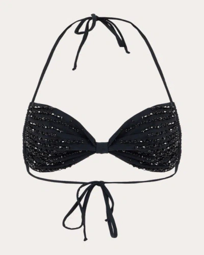 Shop Oceanus Women's Ophelia Bikini Top In Black