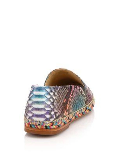 Shop Alexandre Birman Rainbow Python Espadrille Flats In Multi