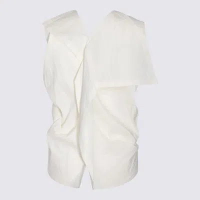Shop Issey Miyake White Shirt In Beige