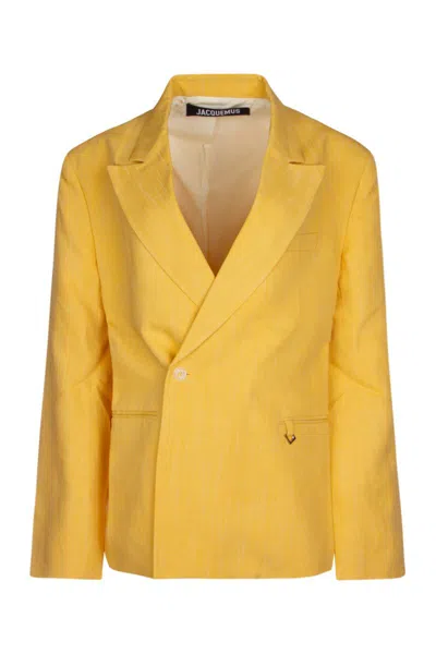 Shop Jacquemus Jackets And Vests In Yellow