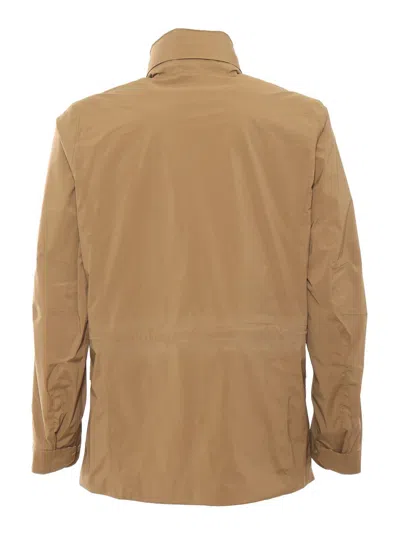 K-way High-neck Four-pocket Jacket In Brown