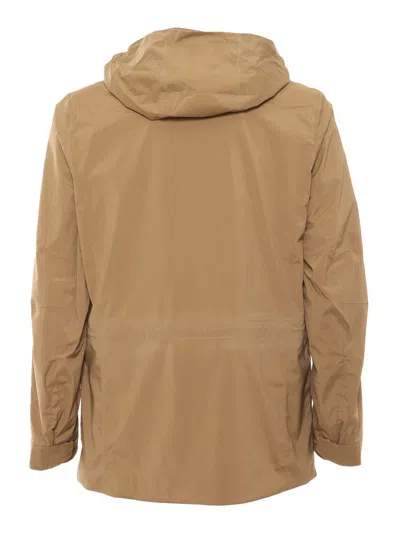 K-way High-neck Four-pocket Jacket In Brown