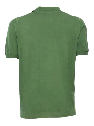 Kangra Cashmere Green Polo In Green