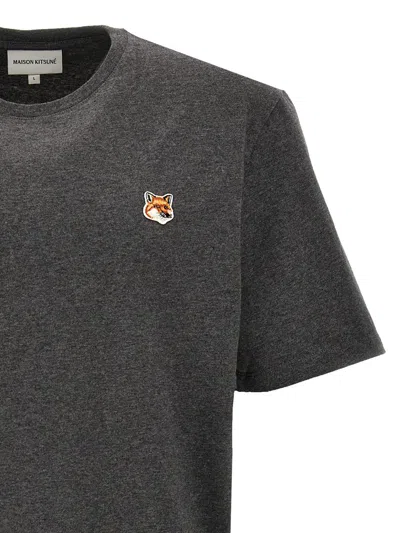 Shop Maison Kitsuné 'fox Head' T-shirt In Gray