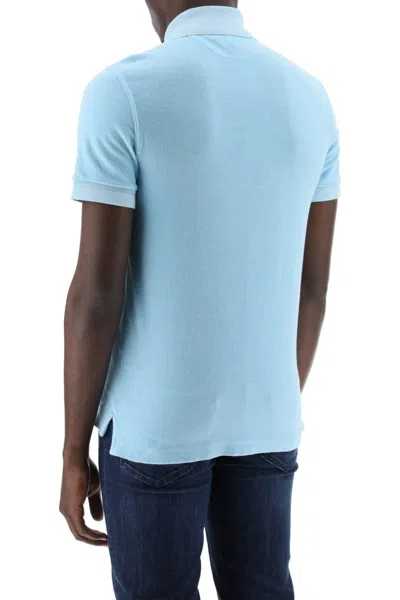 Shop Tom Ford Lightweight Terry Cloth Polo In Blue