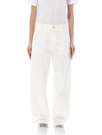 Shop Carhartt Wip Pierce Pant Straight In Off White