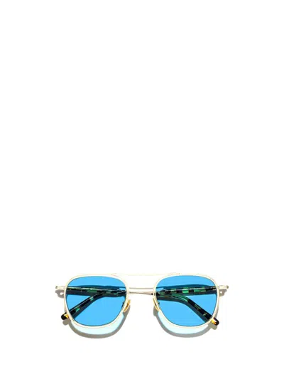 Shop Moscot Sunglasses In Citron - Tortoise / Gold (celebrity Blue)