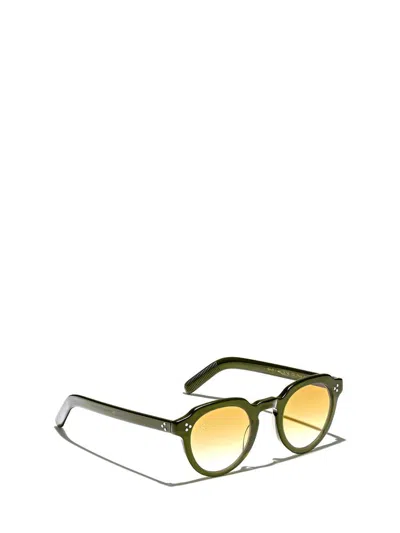 Shop Moscot Sunglasses In Dark Green (chestnut Fade)