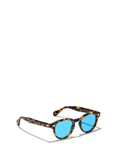 Shop Moscot Sunglasses In Classic Havana (celebrity Blue)