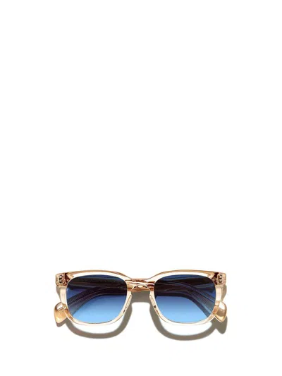 Shop Moscot Sunglasses In Cinnamon (denim Blue)