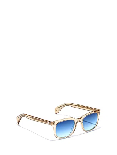 Shop Moscot Sunglasses In Cinnamon (denim Blue)