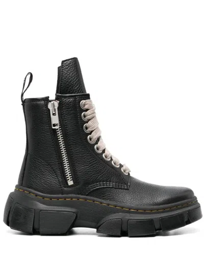 Shop Rick Owens X  1460 Leather Boots In Black