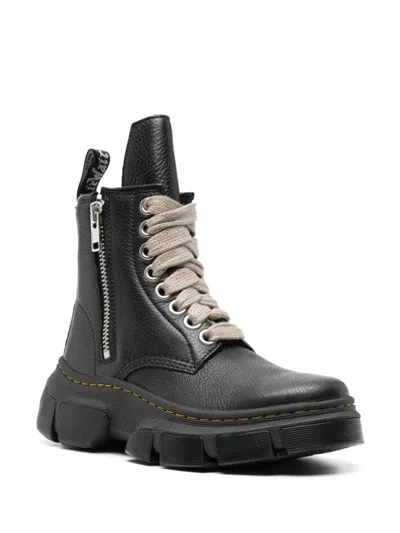 Shop Rick Owens X  1460 Leather Boots In Black