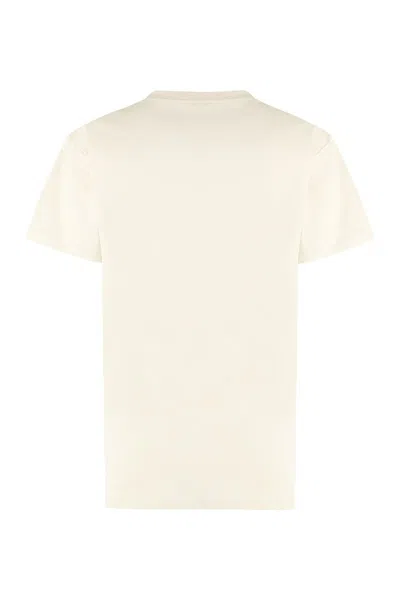 Shop Isabel Marant Étoile Aby Cotton Crew-neck T-shirt In Beige