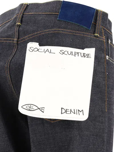 Shop Visvim "social Sculpture 21 Unwashed" Jeans In Blue