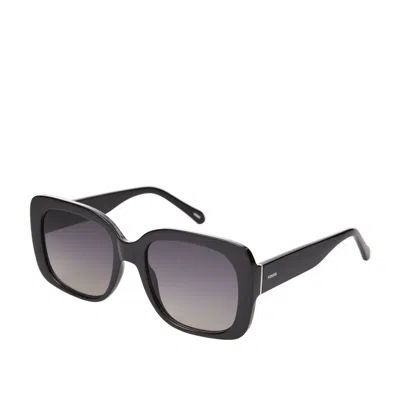 Shop Fossil Women's Butterfly Sunglasses In Black