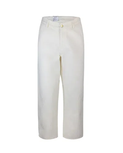 Shop Carhartt Wip Pants In Ivory