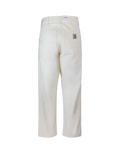 Shop Carhartt Wip Pants In Ivory