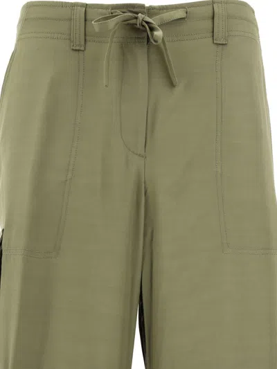 Shop Golden Goose Wide Cargo Trousers In Green