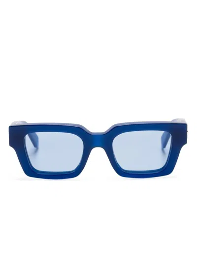 Shop Off-white Square Frame Glasses In Blue