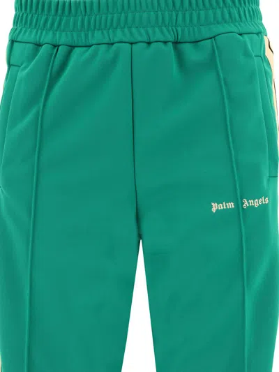 Shop Palm Angels "classic Logo" Track Trousers In Green
