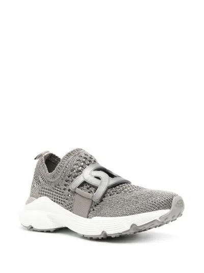Shop Tod's 'slip-on Kate' Sneakers In Silver