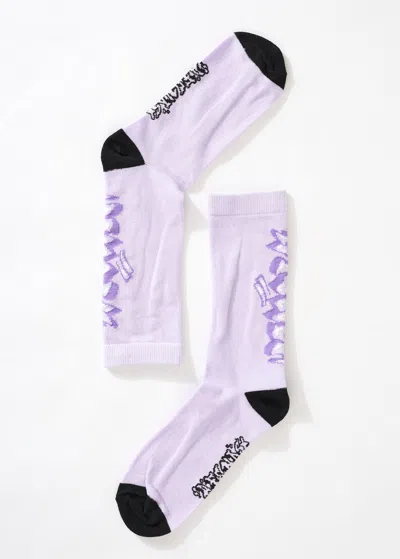 Shop Afends Recycled Crew Socks In Purplecolor