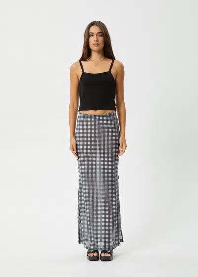Shop Afends Sheer Maxi Skirt In Black