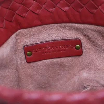 Shop Bottega Veneta Intrecciato Red Leather Tote Bag ()