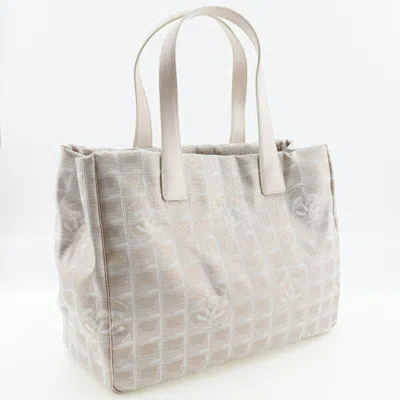 Pre-owned Chanel Travel Line Pink Canvas Tote Bag ()