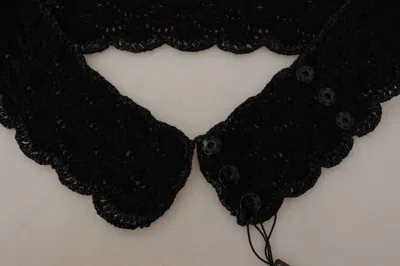 Shop Dolce & Gabbana Elegant Black Crochet Corset Women's Top