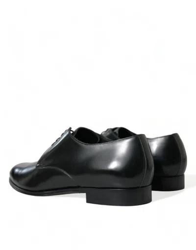 Shop Dolce & Gabbana Black Leather Lace Up Men Dress Derby Men's Shoes