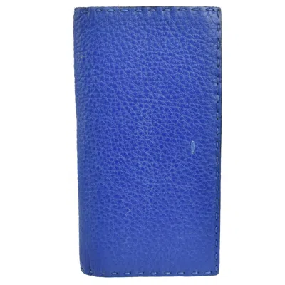 Shop Fendi Blue Leather Wallet  ()