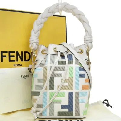 Shop Fendi Mon Trésor Multicolour Canvas Shoulder Bag ()