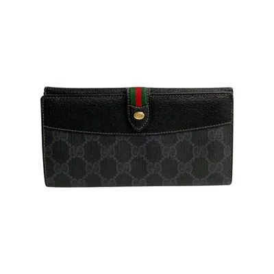 Shop Gucci Ophidia Black Canvas Wallet  ()