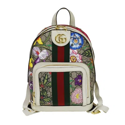 Shop Gucci Ophidia Multicolour Canvas Backpack Bag ()