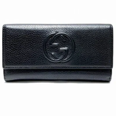Shop Gucci Soho Black Leather Wallet  ()
