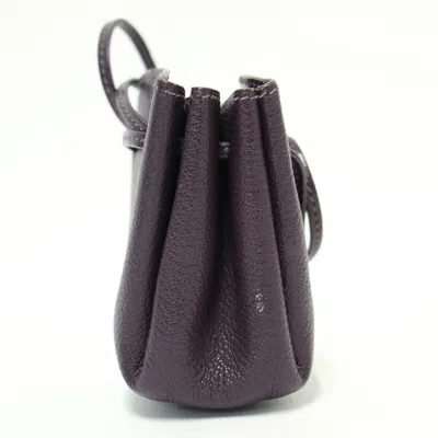 Shop Hermes Hermès Purple Leather Clutch Bag ()