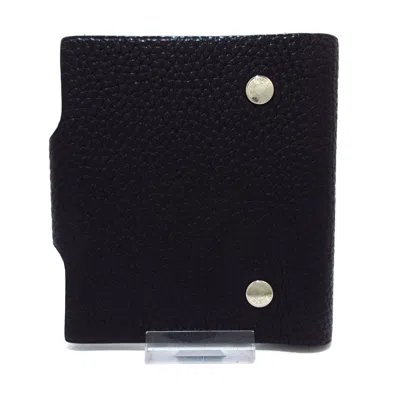 Shop Hermes Hermès Ulysse Black Leather Wallet  ()