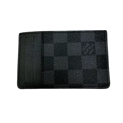 Pre-owned Louis Vuitton Neo Porte-cartes Black Canvas Wallet  ()