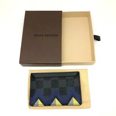Pre-owned Louis Vuitton Neo Porte-cartes Black Canvas Wallet  ()