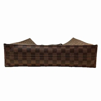 Pre-owned Louis Vuitton Plat Brown Canvas Tote Bag ()